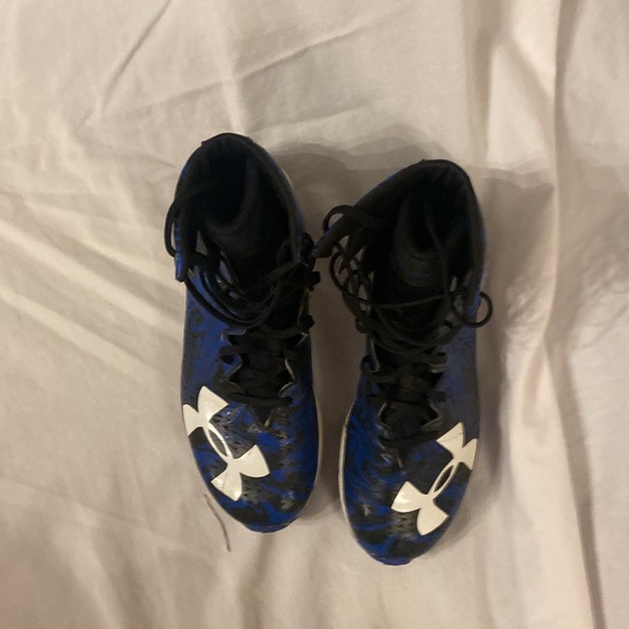 Under Armour Blue Black Clutchfit Highlight Football Mens Cleats - Picture 3 of 7